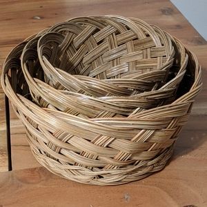 Woven 3 Piece Stackable Basket Set